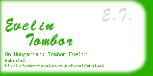 evelin tombor business card